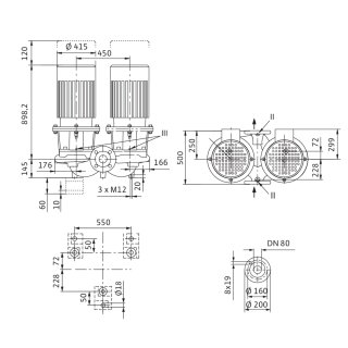 Wilo   - 2121061 - DL 80/220-30/2,DN80,3x400V,30kW - Trockenl?ufer-Standard-Doppelpumpe