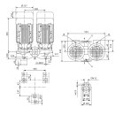 Wilo  - 2121242 - DPL 32/165-3/2,DN32,3x400V,3kW  Trockenläufer-Standard-Doppelpumpe