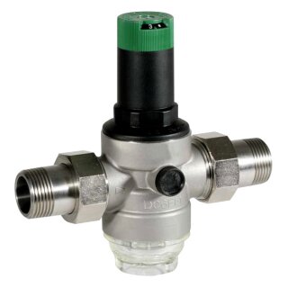 Resideo - D06FI-1/2E - Druckminderer D06FI  mit Einstellanzeige, Edelstahl, E, R1/2
