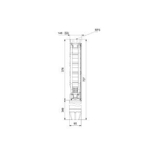 Grundfos - 15A36905 - SP46-5 Rp3 6in 3x400V SD 7,5kW - Unterwasserpumpe