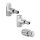 Oventrop - 1164052 - Anschluss-Set"Baureihe E/UniSH" DN15, Eckform, verchromt