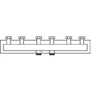 Oventrop - 1351588 - Verteilerbalken für "Regumat" DN25, für 8 Heizkreise, Stahl